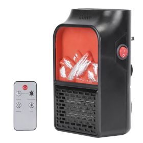 800W Plug-In Space Heater Wall Outlet Heater with 360Â° Rotatable Plug Adjustable Temperature 2 Wind Speeds Remote Control