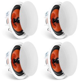 VEVOR 4 PCs 8 Inch in Ceiling Speakers, 100-Watts, Flush Mount Ceiling & in-Wall Speakers System with 8Î©Impedance 89dB Sensitivity