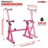 5 Core Keyboard Stand Z Style Height Width Adjustable Portable Heavy Duty Electric Piano Stands - PINK - KS Z1 BPNK HD