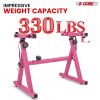 5 Core Keyboard Stand Z Style Height Width Adjustable Portable Heavy Duty Electric Piano Stands - PINK - KS Z1 BPNK HD
