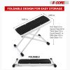5 Core Guitar Foot Stool Height Adjustable Folding Leg Rest Portable Classical Footrest - GFS WHTE