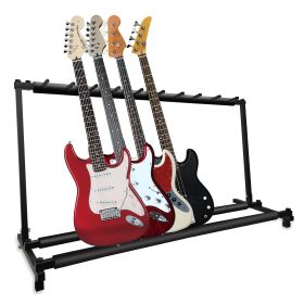 5 Core Guitar Rack 9 Slot Multi Guitar Stand Nine Display Floor Stand Safe Storage Foldable Portable for Electric Acoustic Flying V Guitars - GRack 9N (style: GRack 9N1)