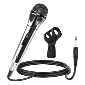 5 CORE Microphone Dynamic Vocal Handheld Mic Cardioid Unidirectional Microfono w On Off Switch + XLR Audio Cable for Singing Karaoke Public Speaking & (Color: White)