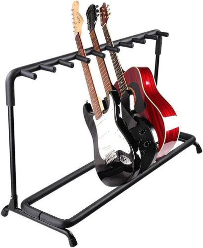 5 Core Guitar Rack 9 Slot Multi Guitar Stand Nine Display Floor Stand Safe Storage Foldable Portable for Electric Acoustic Flying V Guitars - GRack 9N