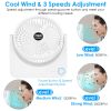 6.5in Desk Fan USB Powered 2 Speeds Table Cooling Fan Tilt Quiet Desktop Fan for Bedroom Office