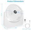 6.5in Desk Fan USB Powered 2 Speeds Table Cooling Fan Tilt Quiet Desktop Fan for Bedroom Office